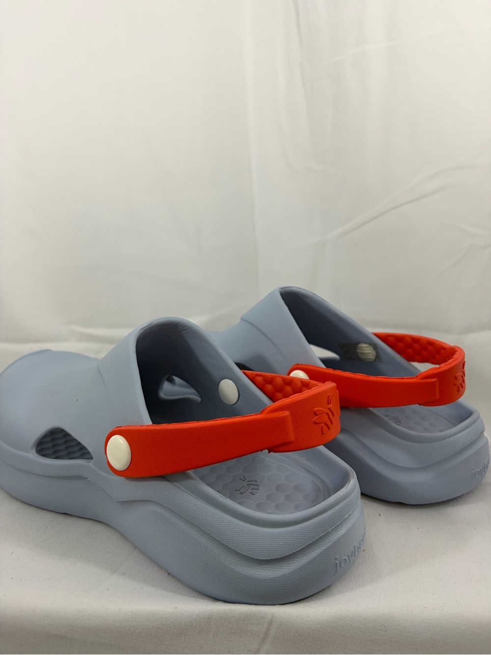 NWT Joybees Women’s Size 10W Light Blue Clog Sandals with Orange Strap - Picture 5 of 7